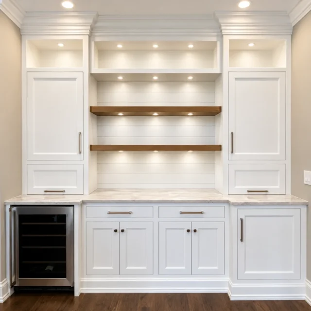 Action Cabinetry supplies and installs the lighting as part of your cabinetry project, so you don't need to hire a separate electrician for this work
