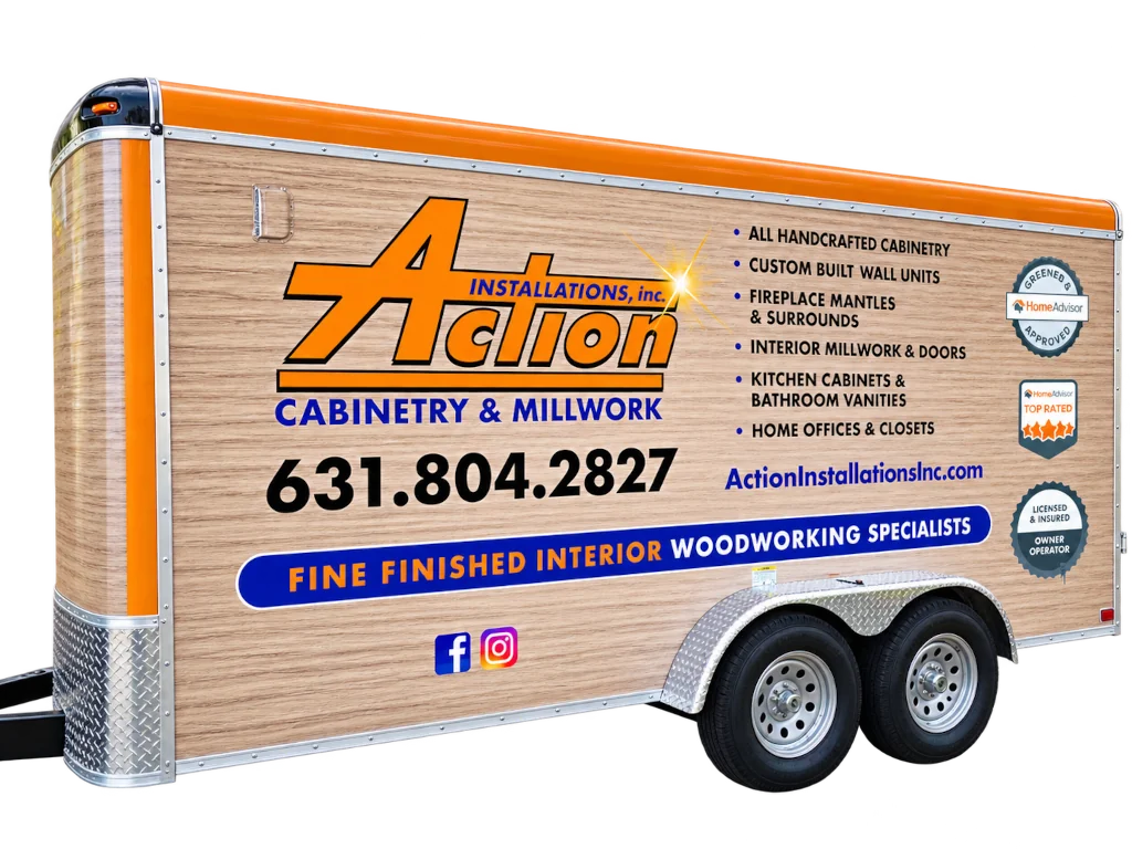 Action Cabinetry & Millwork delivers and installs throughout Long Island.